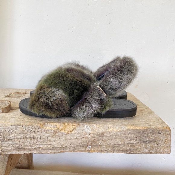 BAKU FUR SANDAL fits like a womens US 8.5 (BRAND NEW) - Picture 5 of 5